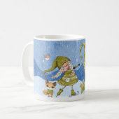 Holiday Gnomes Fox Bird präsentiert Tasse (Vorderseite Links)