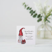 Holiday Gnomes Kunde Danke Quadratische Visitenkarte (Stehend Vorderseite)