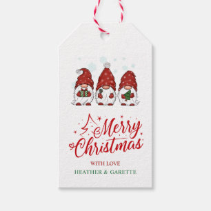 Holiday Gnomes Weihnachts-Party Geschenkanhänger