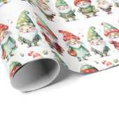 Holiday Gnomes Weihnachtskleidung Geschenkpapier (Rolleneckpunkt)