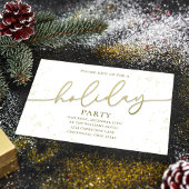 Holiday Gold Calligraphy Script Einfaches Party Einladung