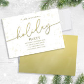 Holiday Gold Calligraphy Script Party Einladung