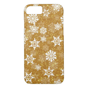 Holiday Gold Glitterie Snowflakes Case-Mate iPhone Hülle