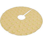 Holiday Gold Stars Tree Skirt Polyester Weihnachtsbaumdecke (Schrägansicht)
