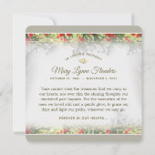 Holiday Golden Christmas Beileid Vielen Dank Einladung (Rückseite)