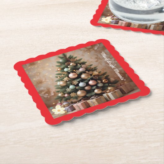 "Holiday Golden Glow" Untersetzer (angewinkelt)