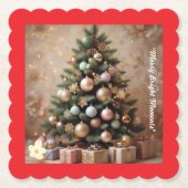 "Holiday Golden Glow" Untersetzer (Vorderseite)