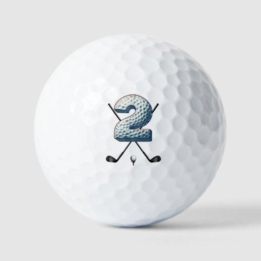 Holiday Golf Balls Alpha-Nummer Letter 2 Golfball (Vorderseite)