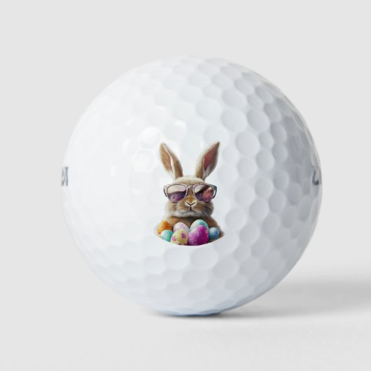 Holiday Golf Balls Easter Bunny with Shades Golfball (Vorderseite)