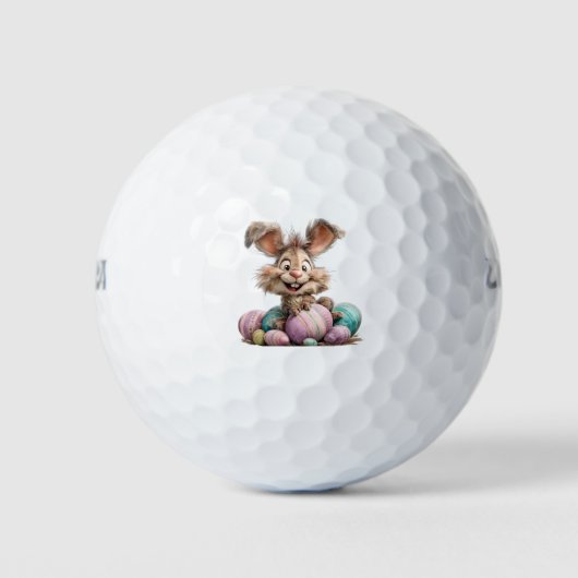 Holiday Golf Balls Happy Easter Bunny Golfball (Vorderseite)