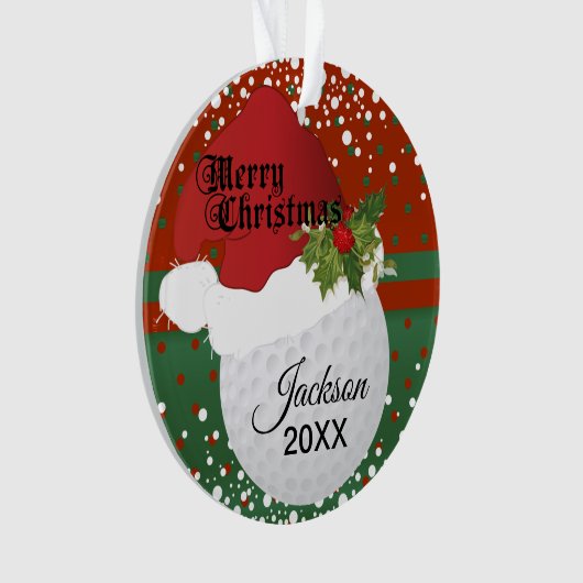 Holiday Golf Design | DIY Name Ornament (Vorderseite)