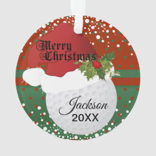 Holiday Golf Design DIY Name Ornament