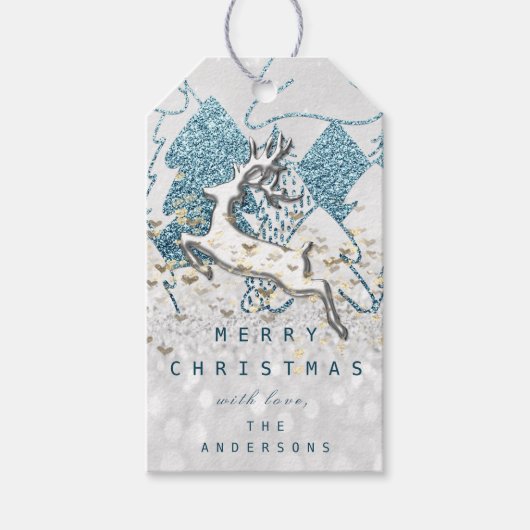 Holiday Gray Spark Herzlich willkommen im Weihnach Geschenkanhänger (Vorderseite)