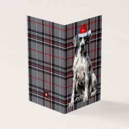 Holiday Great Dane Red und Grau Karierte Weihnacht