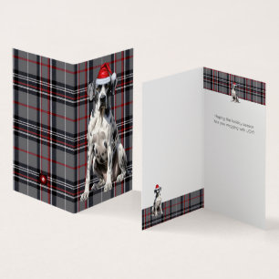 Holiday Great Dane Red und Grau Karierte Weihnacht