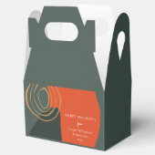 Holiday Green Abstrakt Custom Company Name Geschenkschachtel (Geöffnet)