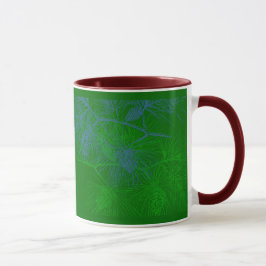 Holiday Green Blue Pine Muster Tasse