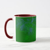 Holiday Green Blue Pine Muster Tasse (Links)