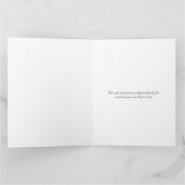 Holiday Green Floral Stethoscope Herzlichen Dank Dankeskarte (Innenseite)