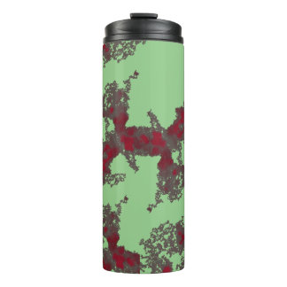 Holiday Green Floral tumbler Thermosbecher