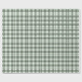 Holiday Green Gingham Wrapping Paper Geschenkpapier (Flach)