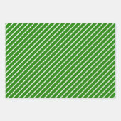 Holiday Green Holly Red Berries Polka Dots Muster Geschenkpapier Set (Vorderseite 2)