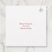 Holiday Green Kariert Foto Collage und Monogram Geschenkanhänger (Rückseite)