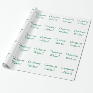 Holiday Green Schriftart Weihnachten wünscht Geschenkpapier