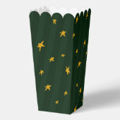 Holiday Green Yellow Star Stripe Christmas Geschenkschachtel (Rückseite)
