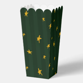 Holiday Green Yellow Star Stripe Christmas Geschenkschachtel