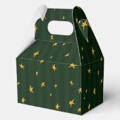 Holiday Green Yellow Star Stripe Christmas Geschenkschachtel (Vorderseite)