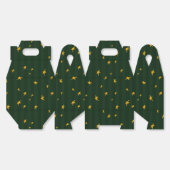 Holiday Green Yellow Star Stripe Christmas Geschenkschachtel (Ungeklappt)