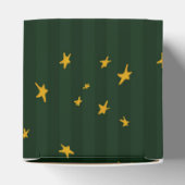 Holiday Green Yellow Star Stripe Christmas Geschenkschachtel (Oben)