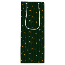 Holiday Green Yellow Star Stripe Christmas