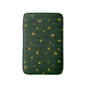 Holiday Green Yellow Stripe Star Christmas Badematte (Vorderseite Vertikal)
