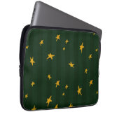 Holiday Green Yellow Stripe Star Christmas  Laptopschutzhülle (Vorne Rechts)