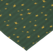 Holiday Green Yellow Stripe Star Christmas Tischdecke (Schrägansicht)