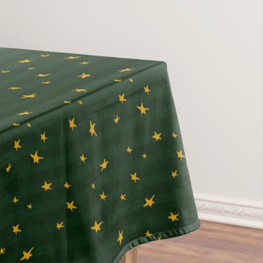 Holiday Green Yellow Stripe Star Christmas Tischdecke (Beispiel)