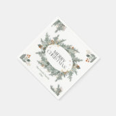 Holiday Greenerity Weihnachts-Party Serviette (Ecke)