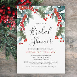 Holiday Greenery Brautparty Einladung