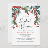 Holiday Greenery Brautparty Einladung (Vorderseite)