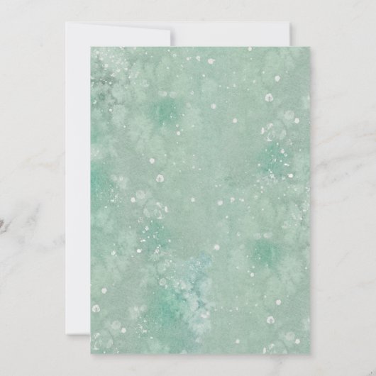 Holiday Greenery Save the Date Card (Rückseite)