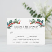 Holiday Greenery UAWG Watercolor RSVP Karte (Stehend Vorderseite)