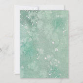 Holiday Greenery Watercolor Wedding Einladung (Rückseite)