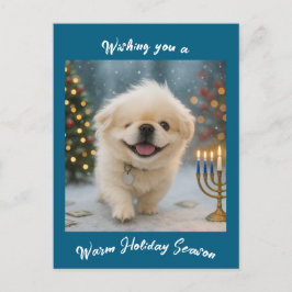 Holiday greeting card feat. Pete the Pekingese Feiertagspostkarte