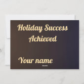 Holiday greeting for happy Feiertagskarte (Rückseite)