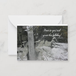 Holiday Greeting - Taughannock Falls Mitteilungskarte