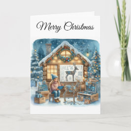 Holiday Greeting Tech Girls Christmas STEM Card Feiertagskarte