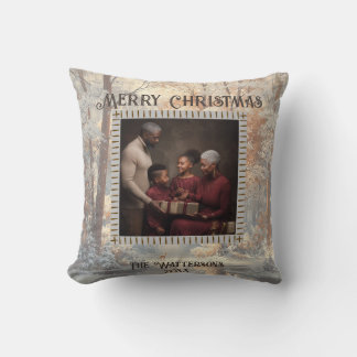 Holiday Greeting Throw Pillow Kissen