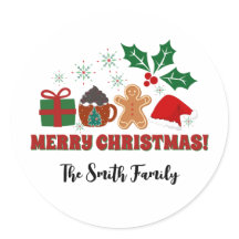 Holiday Greetings - Bearbeitbare Aufkleber
